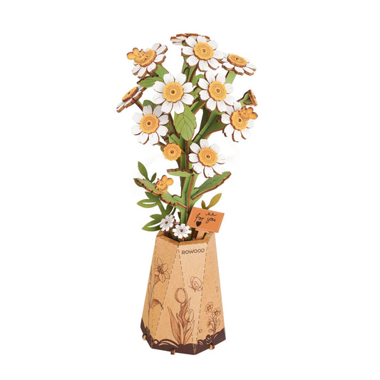 Chamomile 3D Wooden Flower Puzzle