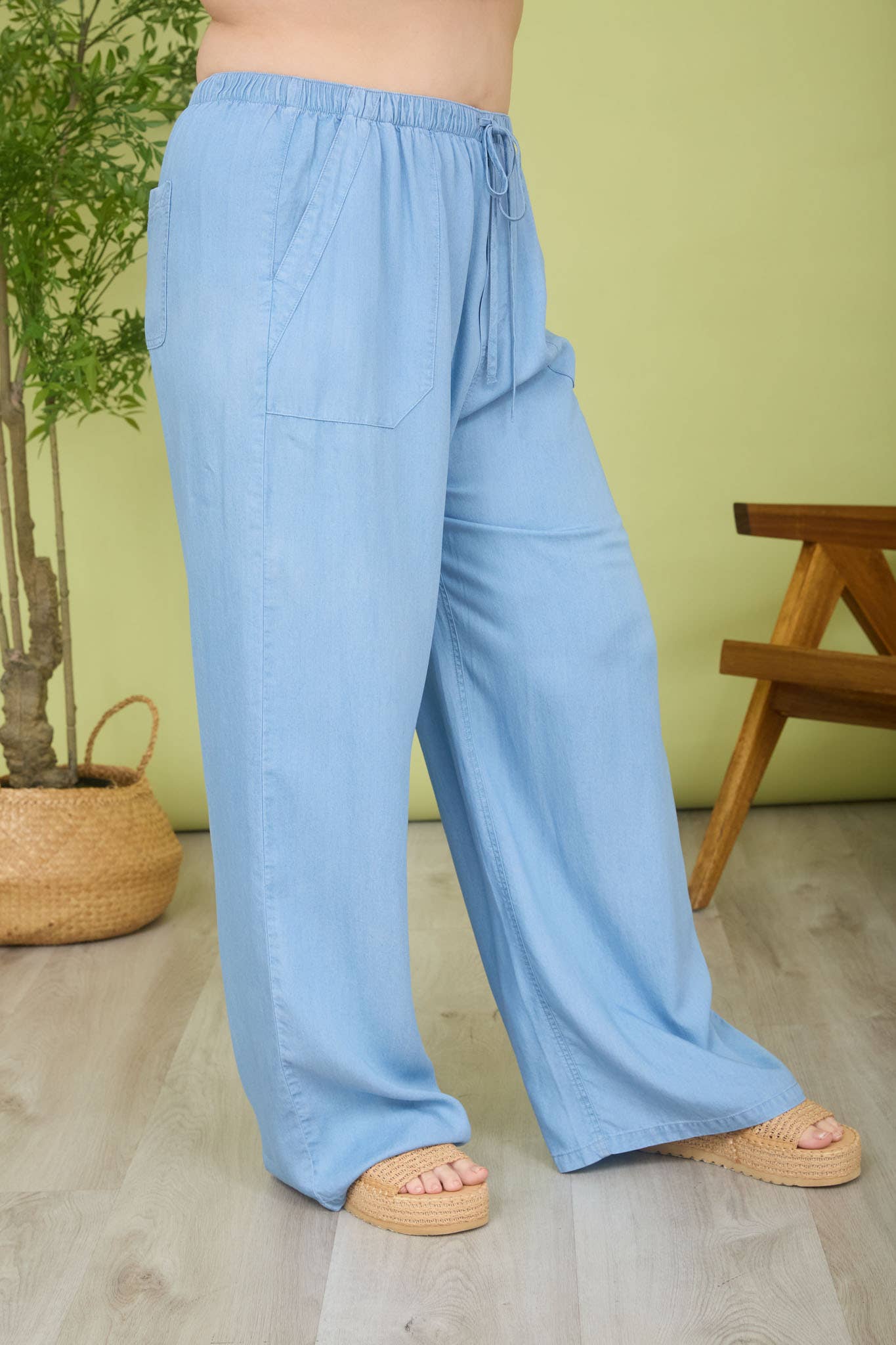 Chambray Drawstring Lounge Pants