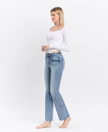 Glamour HIGH RISE FULL LENGTH BOOTCUT JEANS T6573