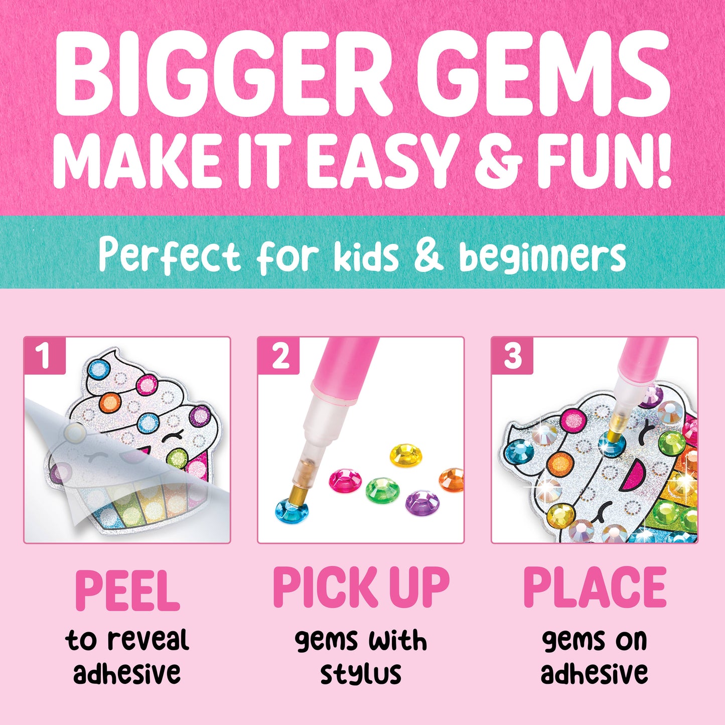 Big Gem Diamond Painting Stickers Mini Kit - DIY for Kids
