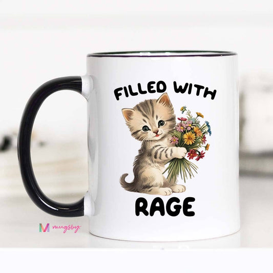 Filled with Rage Kitten Mug
