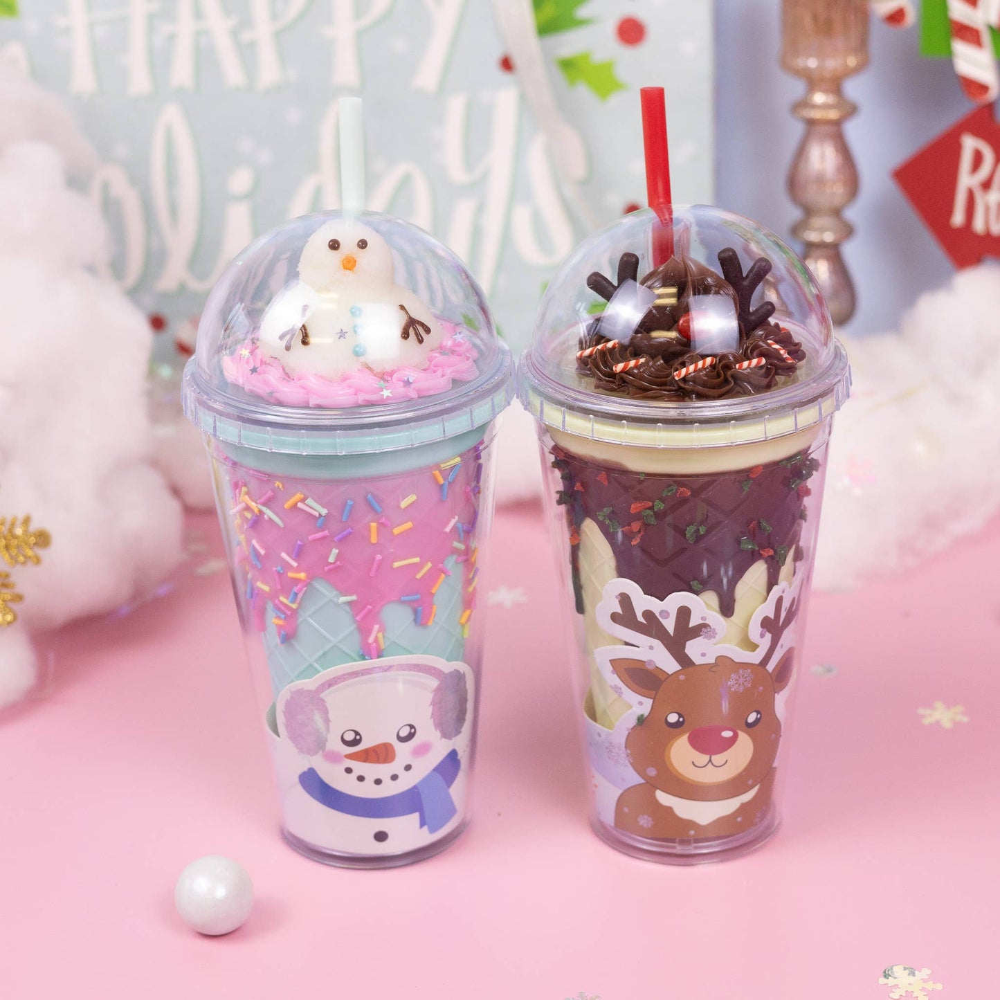 Christmas Tumbler - Smiling Snowman