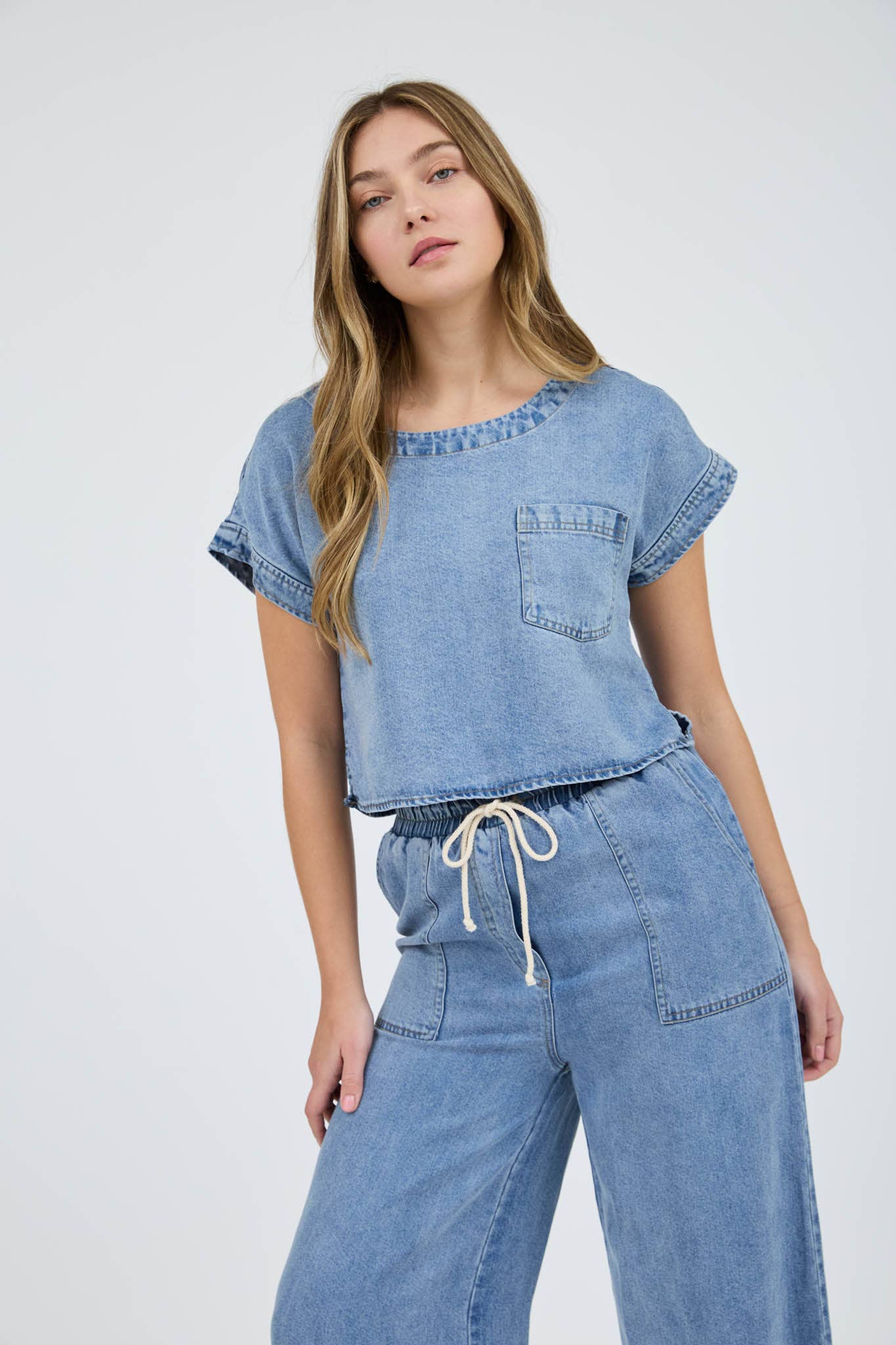 CHAMBRAY PANTS