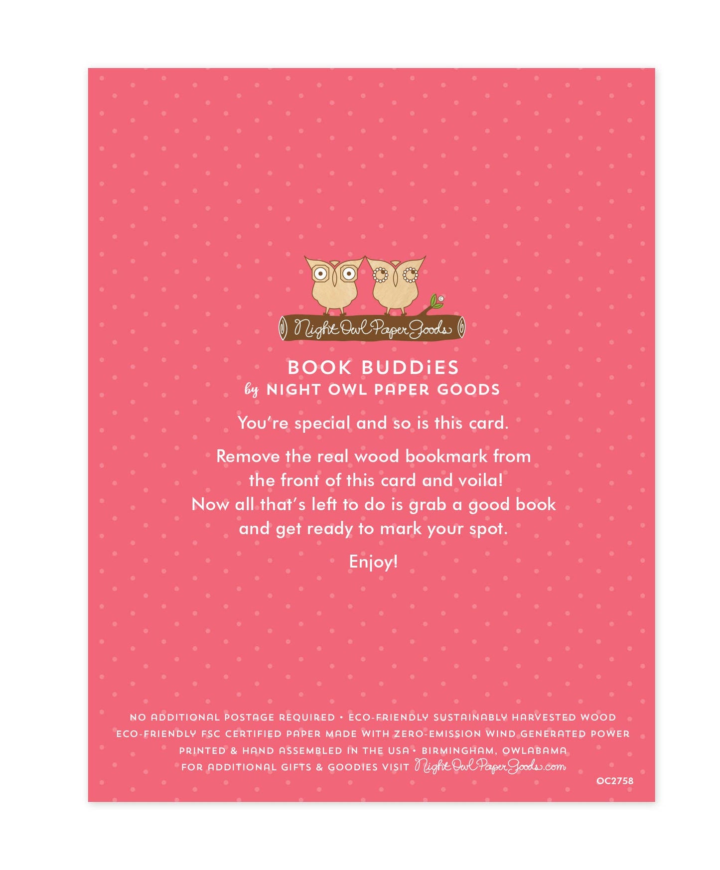Frisky Purthday Bookmark Birthday Card