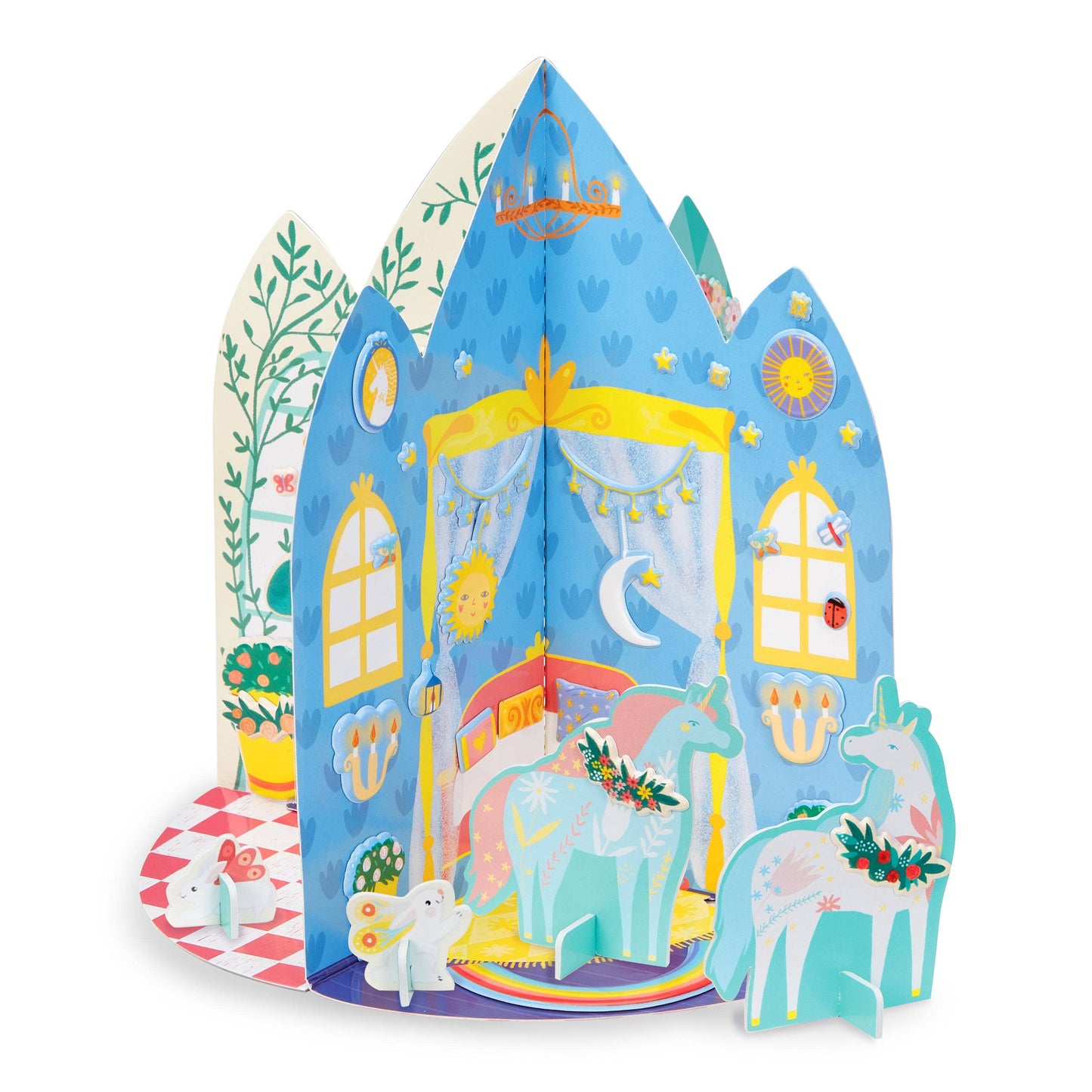 Unicorn Palace Puffy Sticker 3D Playhouse