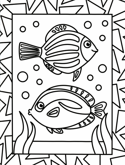 Animals Stained Glass Coloring