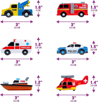Emergency Cars Light Up Bath Toys