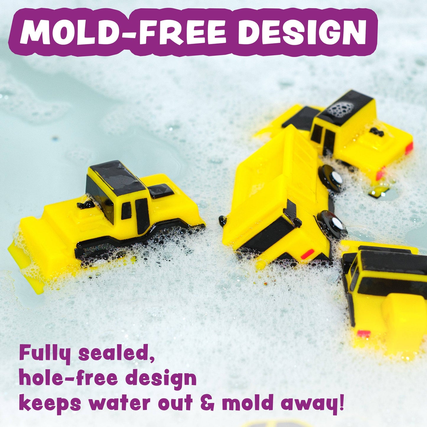 Construction Trucks Bath Toys