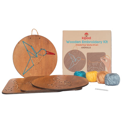 Animals Wooden Embroidery Kit