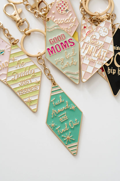 Motel Enamel Keychain