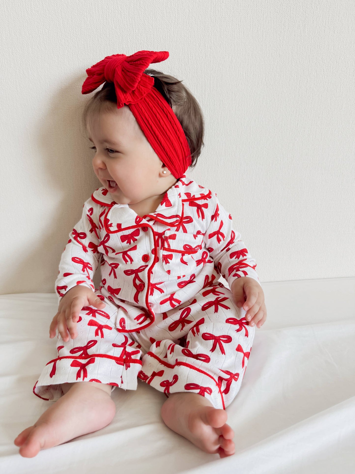 Red Bows Pointelle Lounge Set