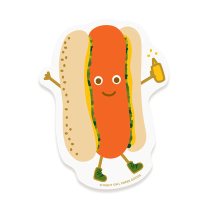 Relish Your Day! Hot Dog Sticker Birthday Card