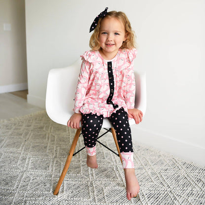 Glinda Ghosts & Raya Dot Peplum Set