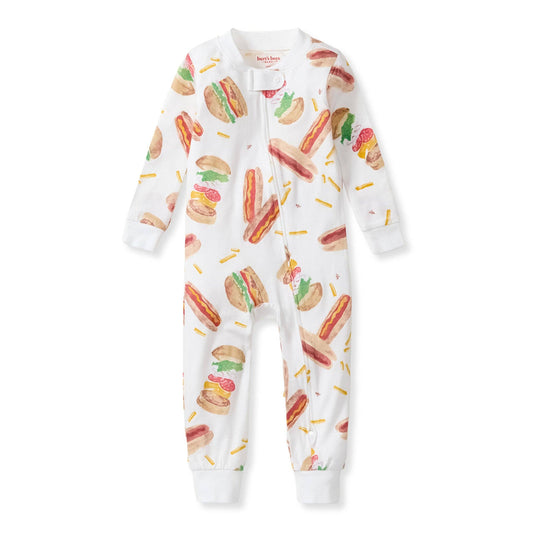 Hot Dogs & Hamburgers Footless Sleeper
