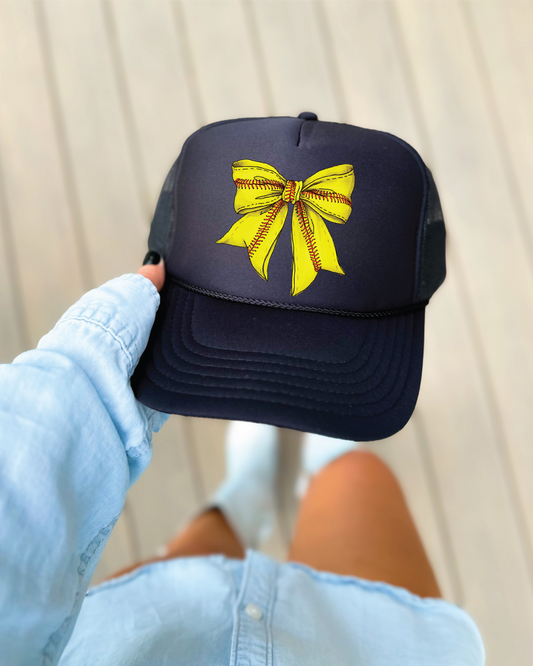 Softball Bow Trucker Hat