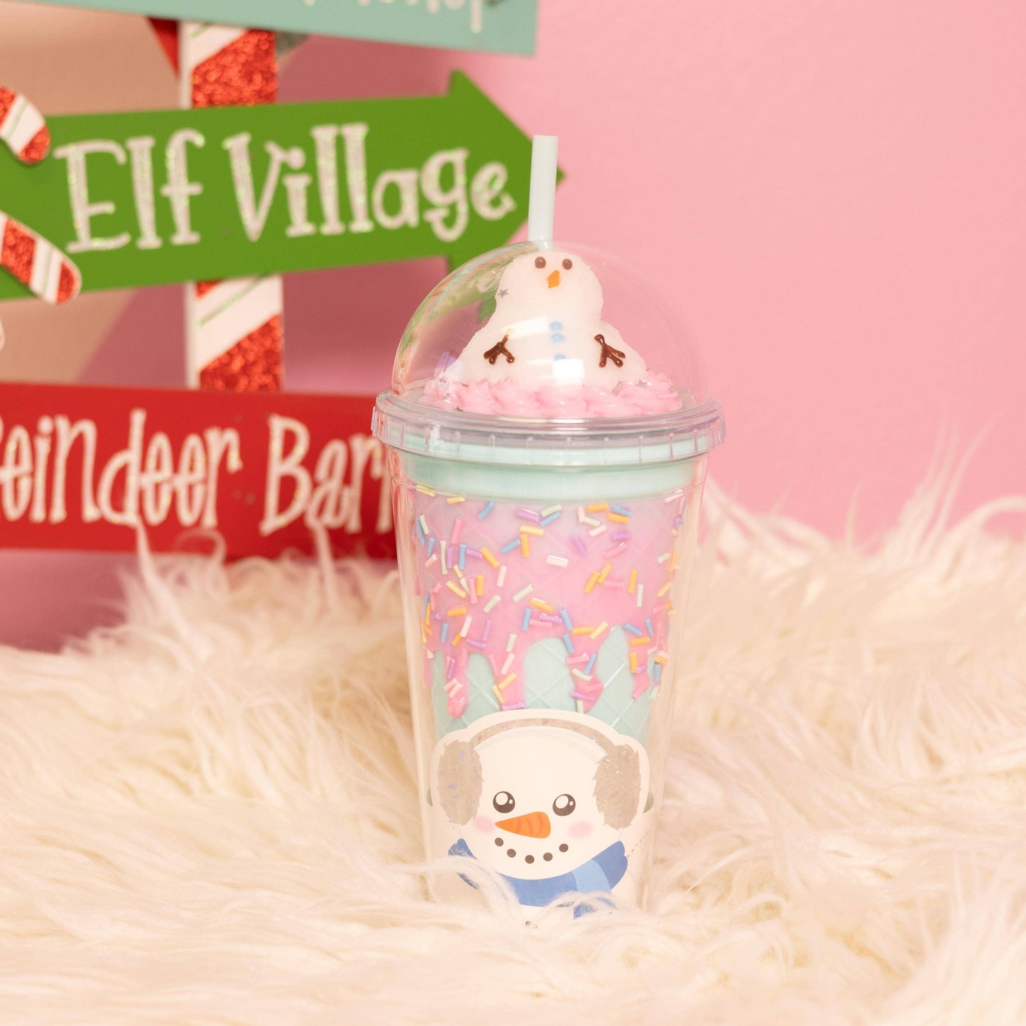 Christmas Tumbler - Smiling Snowman