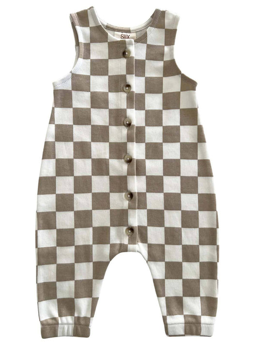 Tiramisu Check Jumpsuit