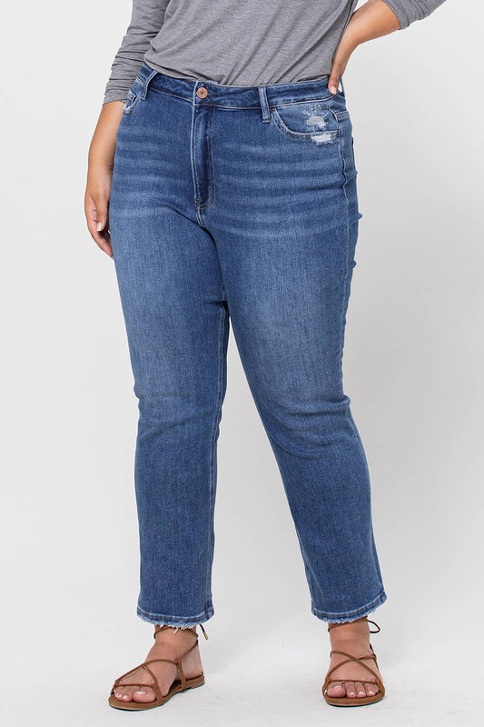 Shirley SUPER HIGH RISE ANKLE SLIM STRAIGHT JEANS