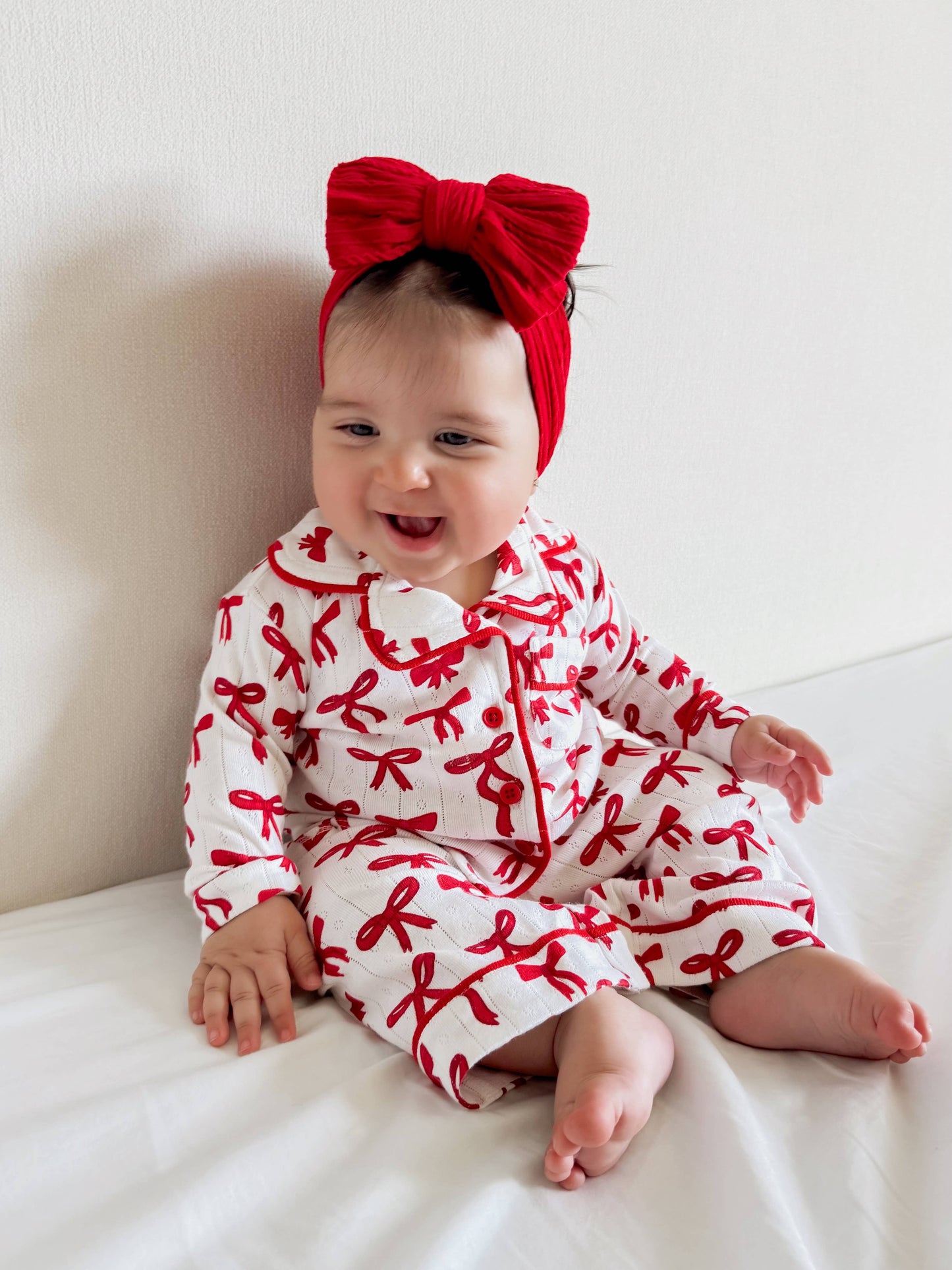 Red Bows Pointelle Lounge Set