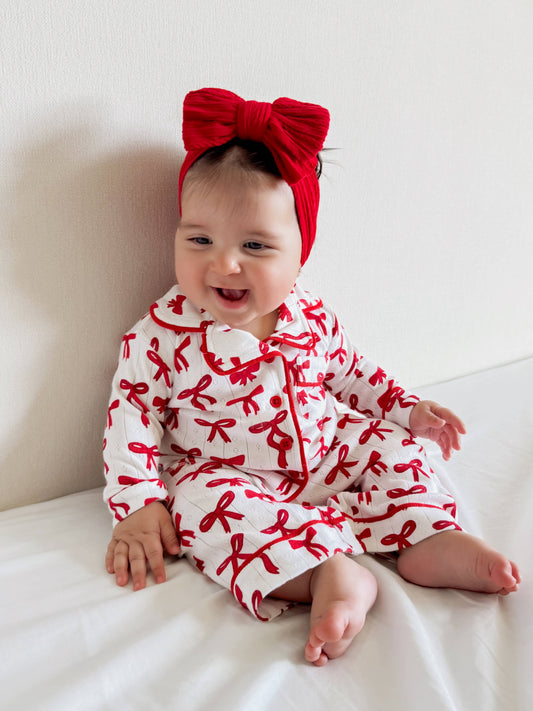 Red Bows Pointelle Lounge Set