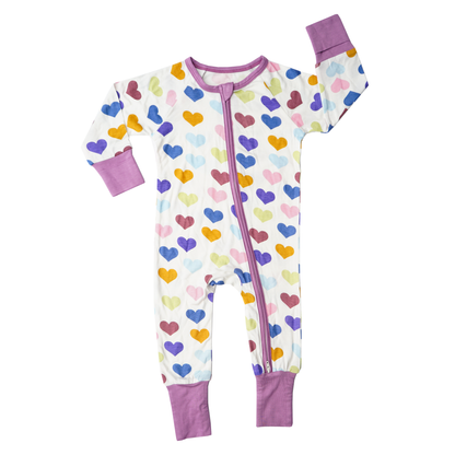 Purple Hearts Little Love PJs