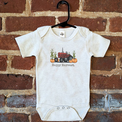 Happy Harvest Fall 2024 Country Tractor Farm Baby Body Suit