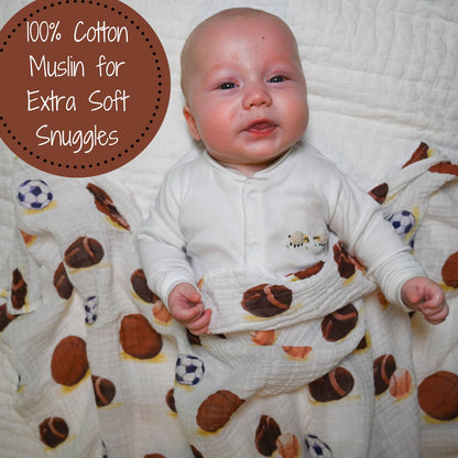 Go Sports! Baby Swaddle Blanket