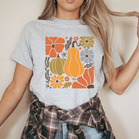 Pumpkin Floral Tee
