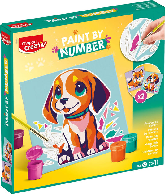 Dog & Fox Paint by Number