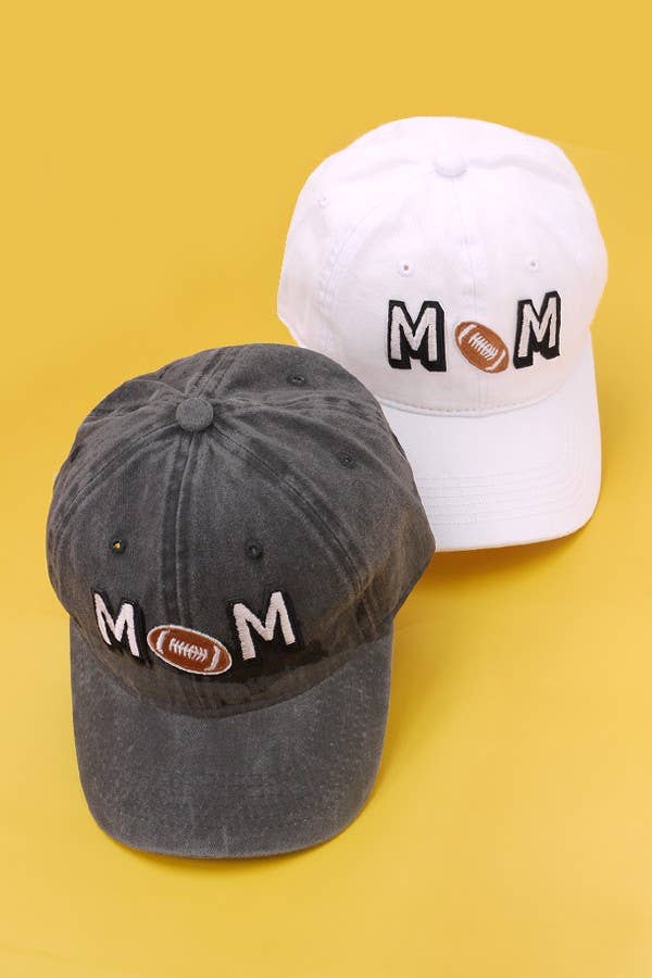 GAME DAY MOM FOOTBALL WASHED BASEBALL CAP