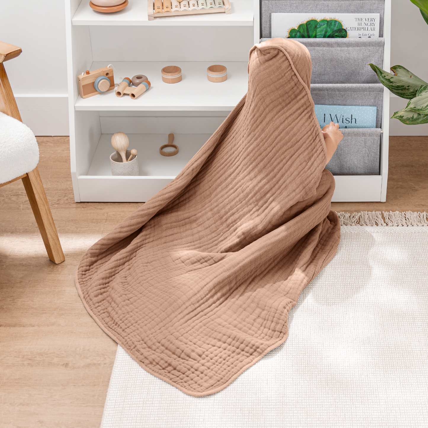 Baby Hooded Towels 6 Layer Muslin Cotton Towel for Kids