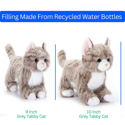 Grey Tabby Cat 9"
