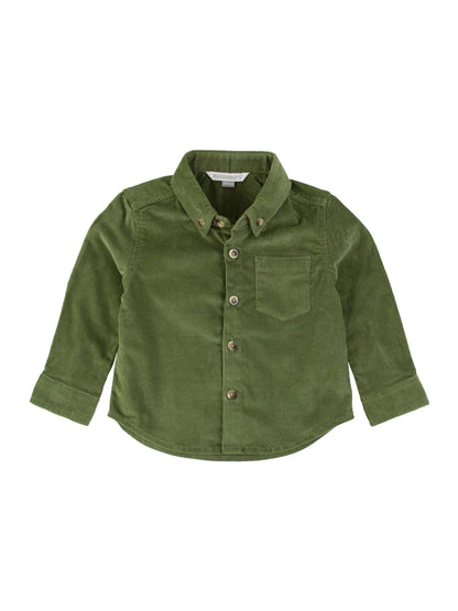 Stretch Corduroy Button Down Shirt