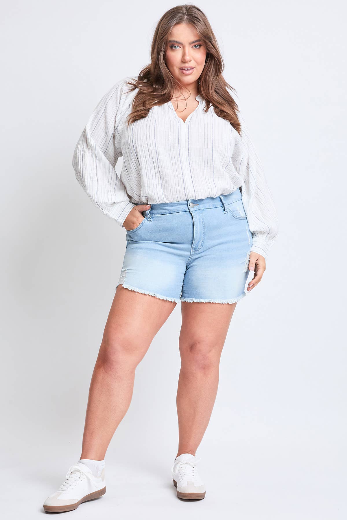 PL Frayed Hem Shorts