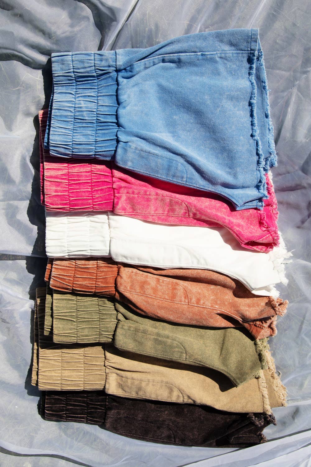 Hi-Waist Twill Shorts