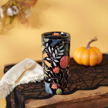 Floral Halloween Coffee Tumbler