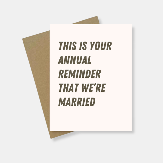Annual Reminder Greeting Card