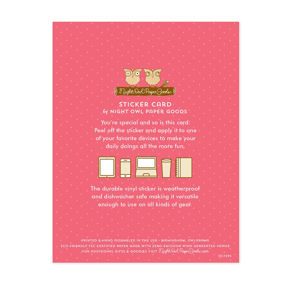 Unicorn Dream Sticker Birthday Card