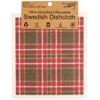 Red Plaid Swedish Cloth Set