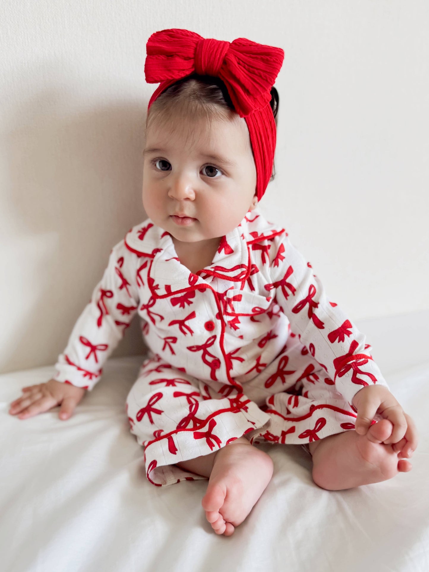 Red Bows Pointelle Lounge Set