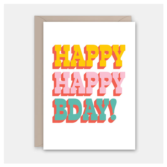 Happy Happy BDay Card