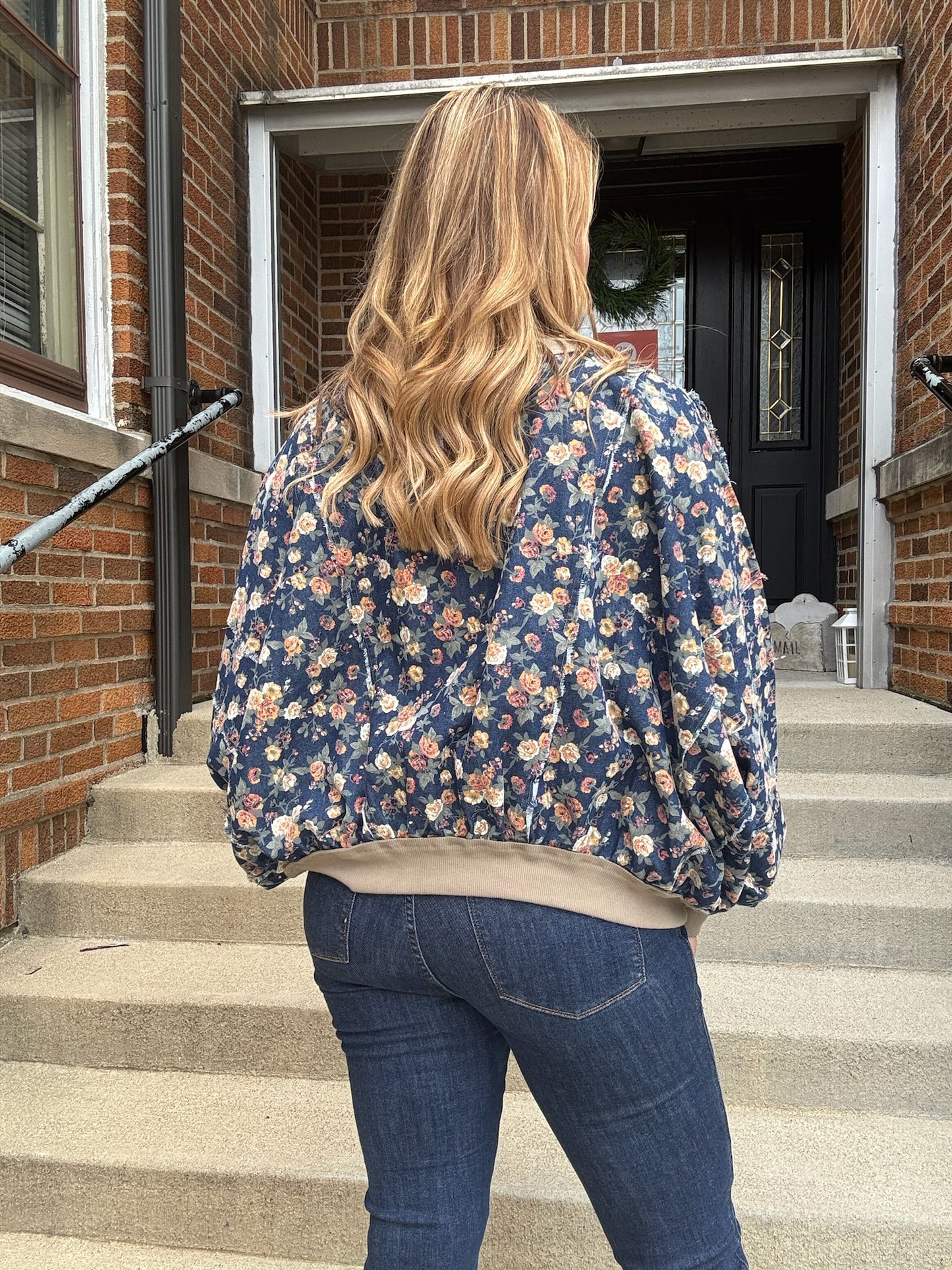 Floral Denim Top
