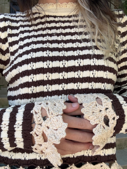 Striped Crochet Sweater