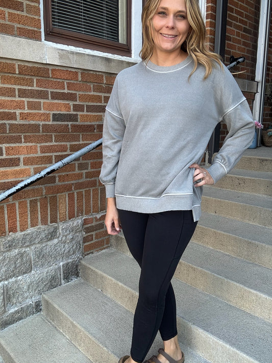Fleece Hi-Low Pullover