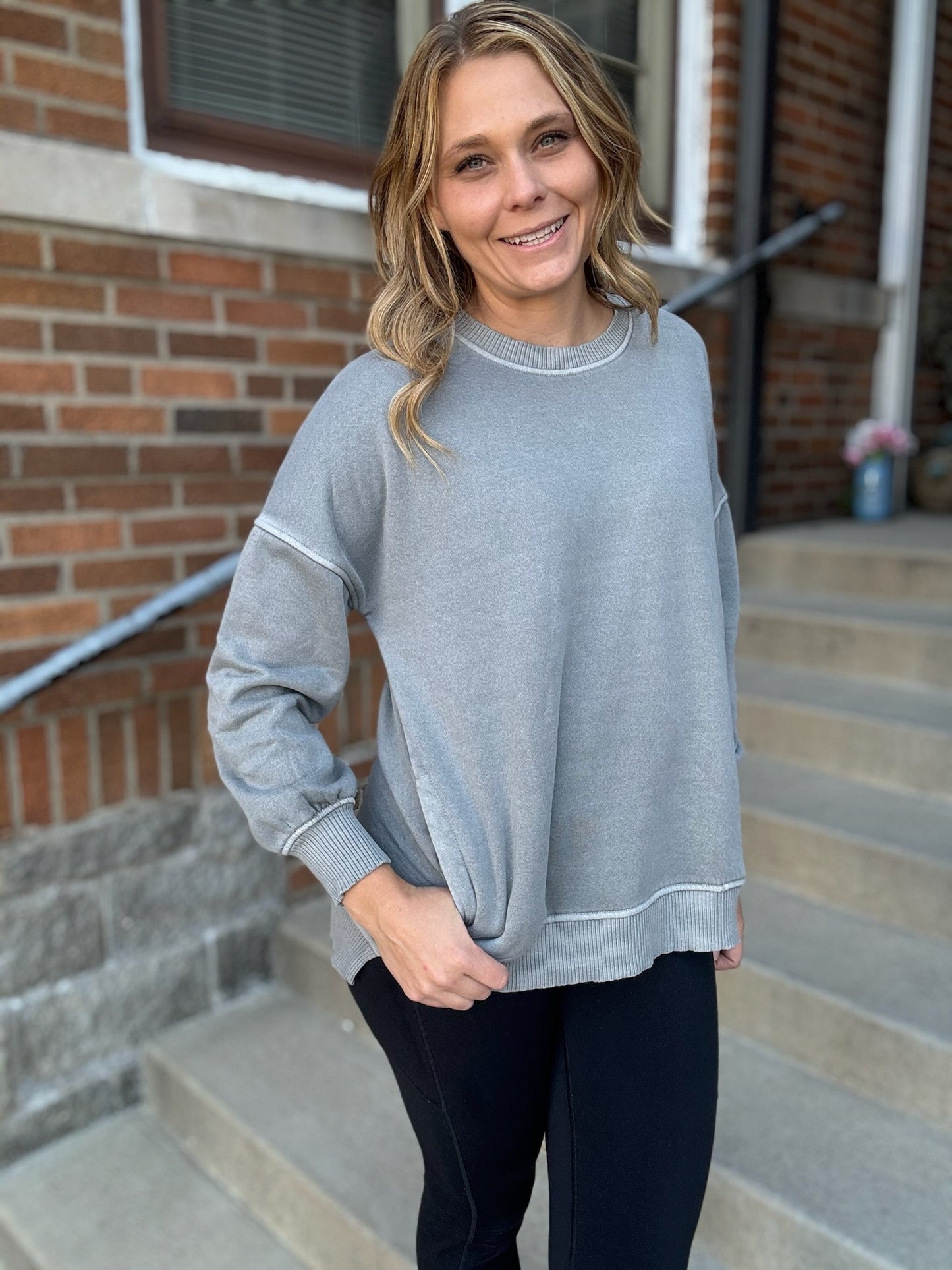 Fleece Hi-Low Pullover