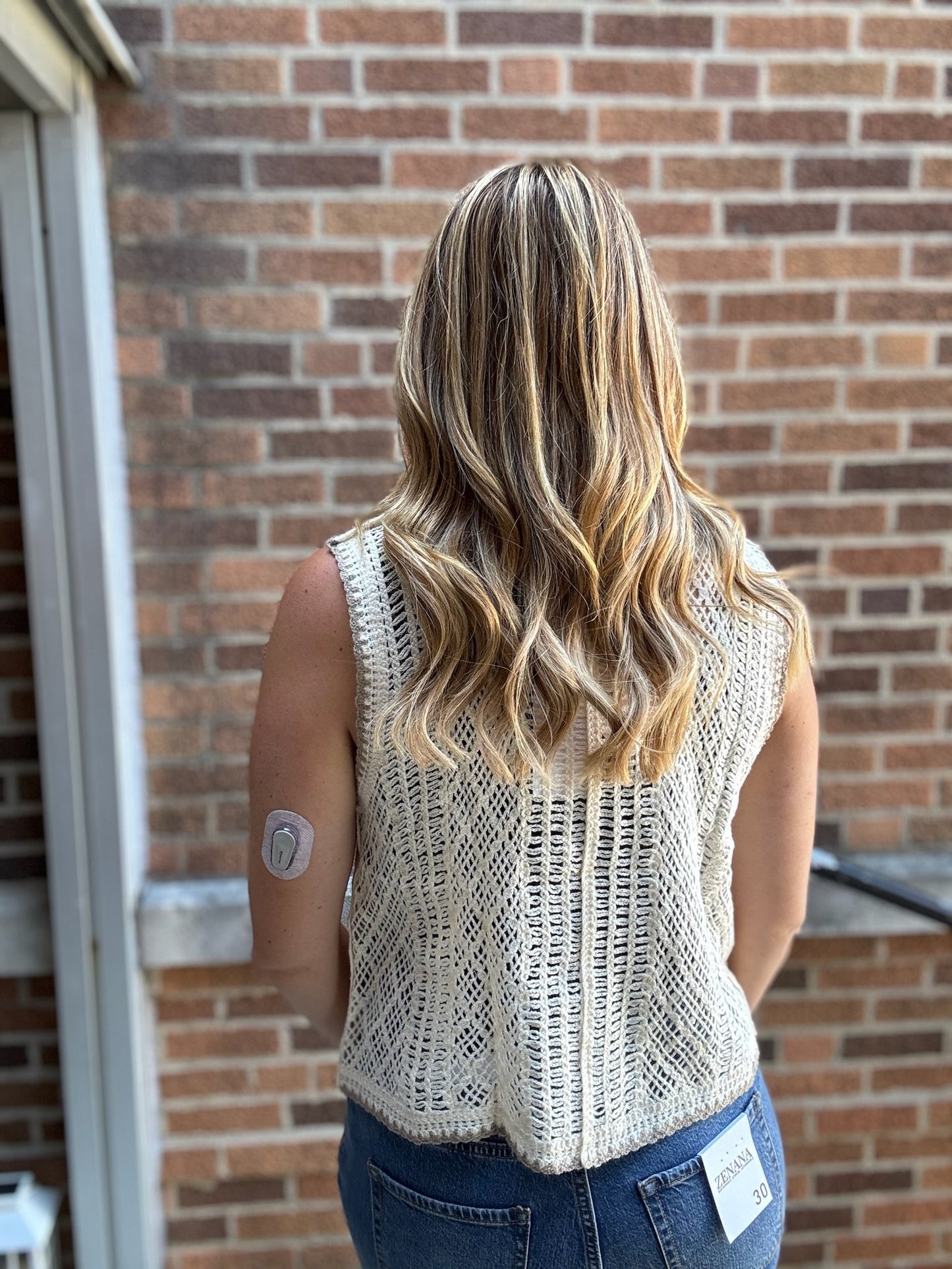 Floral Stitch Crochet Sweater Vest