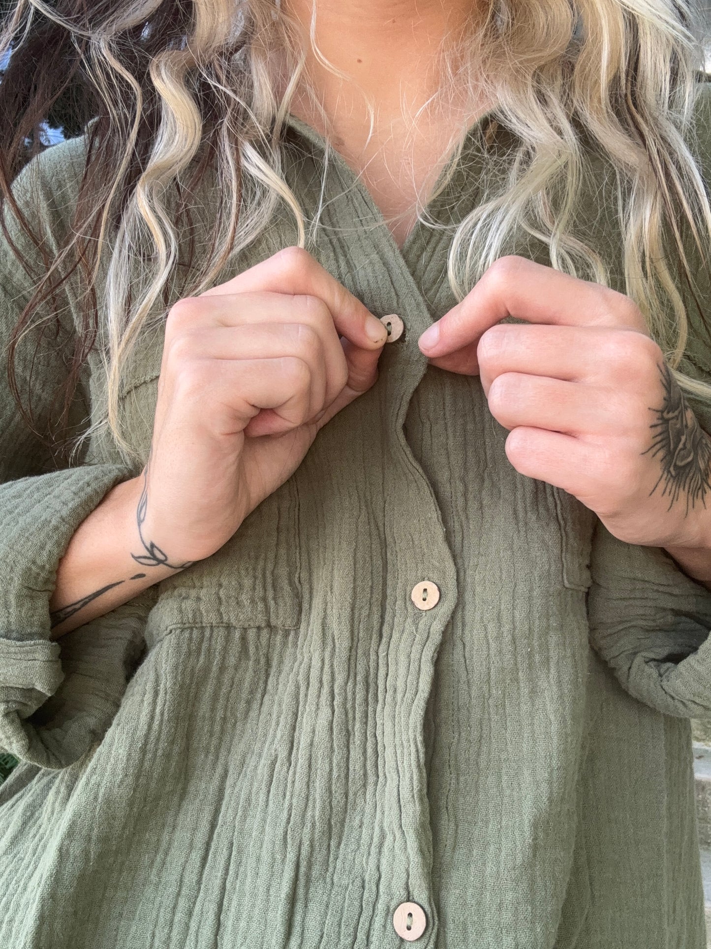 Double Gauze Button Up Shirt