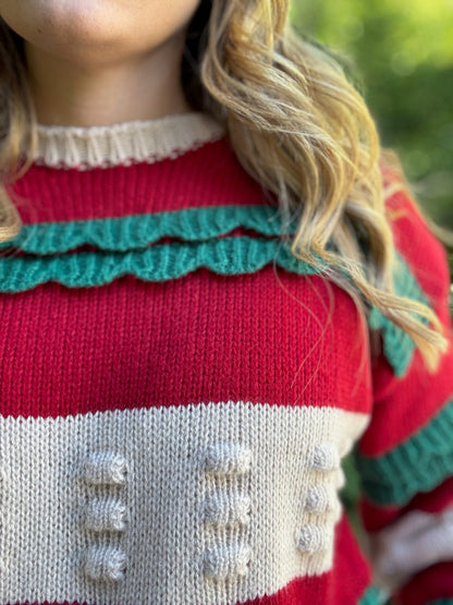 Christmas Ruffled Sweater