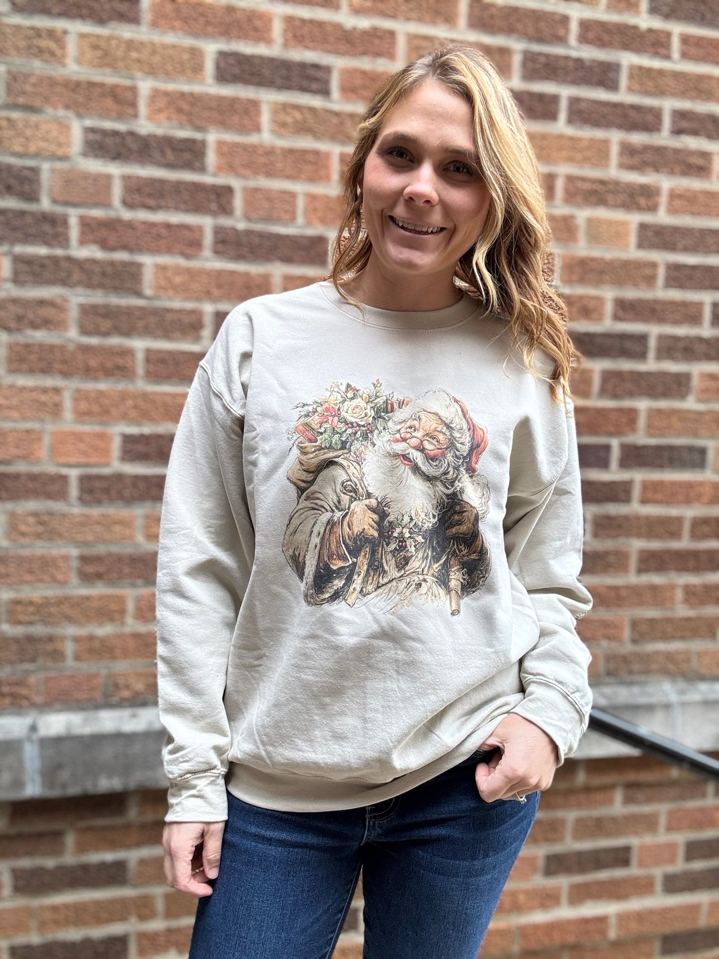 Vintage Santa Graphic Sweatshirt
