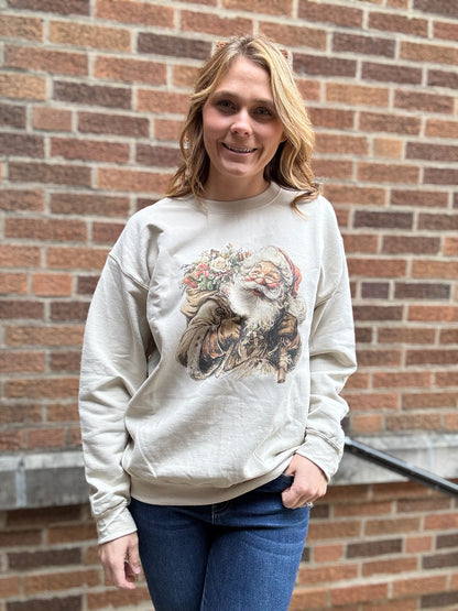 Vintage Santa Graphic Sweatshirt
